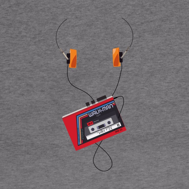 eighties Walkman with headphones by BOEC Gear